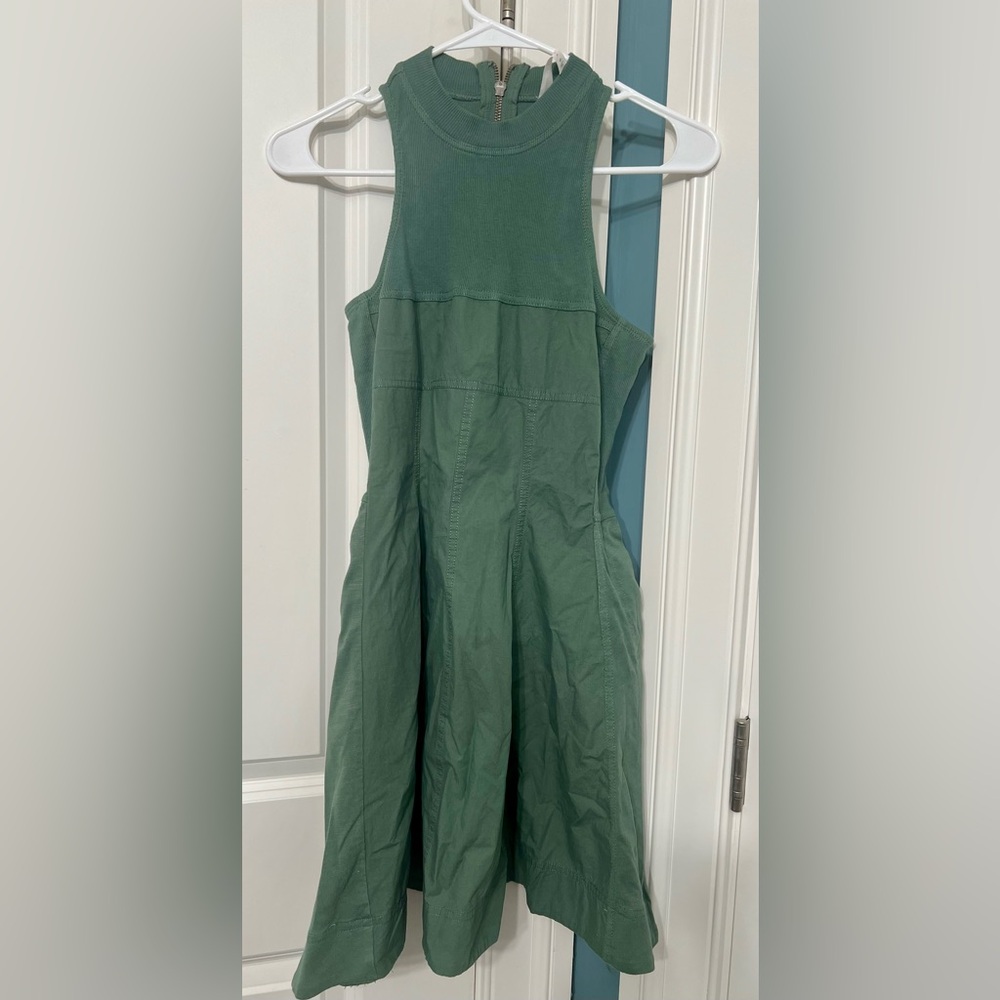 Anthropologie Green Sleeveless Dress